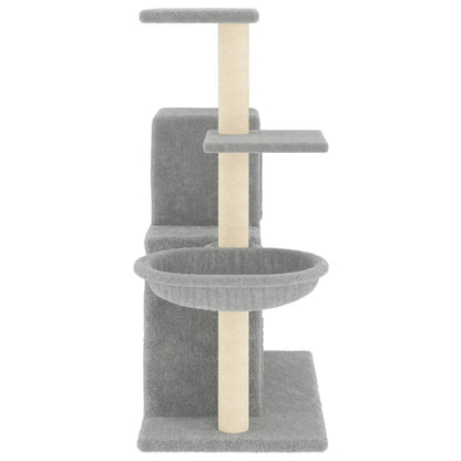Cat furniture with sisal scratching posts 83 cm light gray