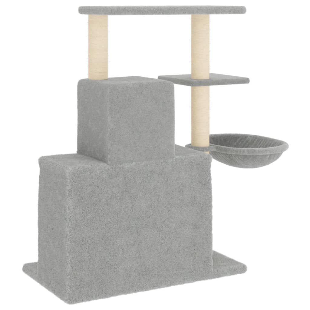 Cat furniture with sisal scratching posts 83 cm light gray