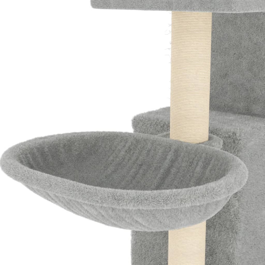 Cat furniture with sisal scratching posts 83 cm light gray