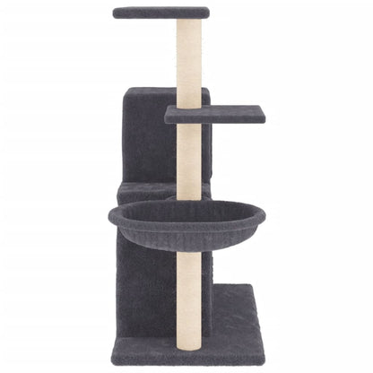 Cat furniture with sisal scratching posts 83 cm dark gray