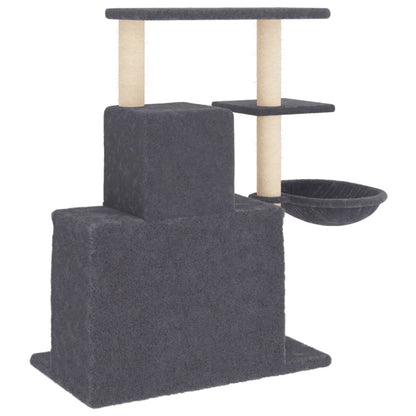 Cat furniture with sisal scratching posts 83 cm dark gray