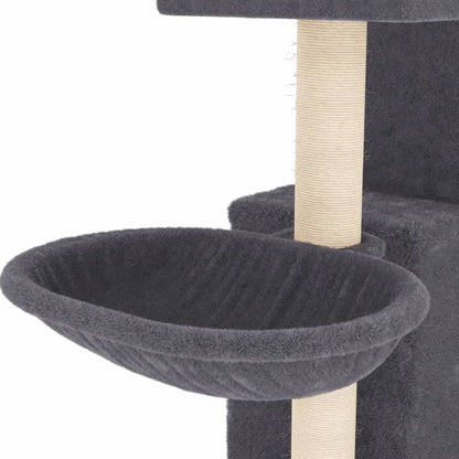 Cat furniture with sisal scratching posts 83 cm dark gray