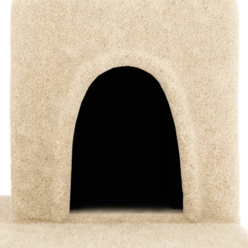 Cat furniture with sisal scratching posts 154 cm cream-colored
