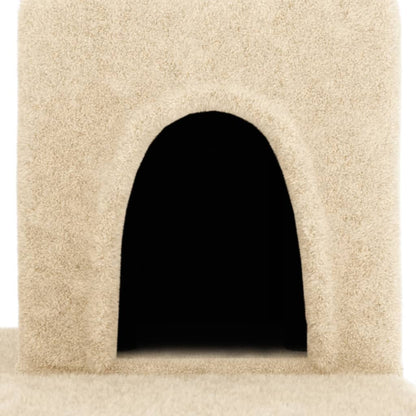 Cat furniture with sisal scratching posts 154 cm cream-colored