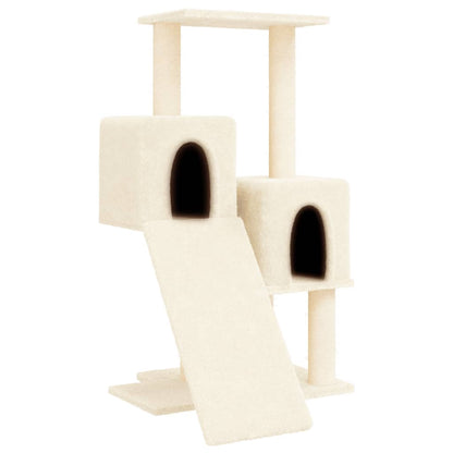 Cat furniture with sisal scratching posts 82 cm cream-colored