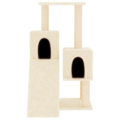Cat furniture with sisal scratching posts 82 cm cream-colored