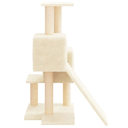 Cat furniture with sisal scratching posts 82 cm cream-colored