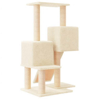 Cat furniture with sisal scratching posts 82 cm cream-colored