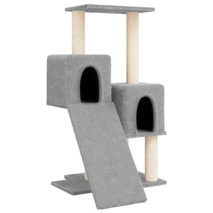 Cat furniture with sisal scratching posts 82 cm light gray