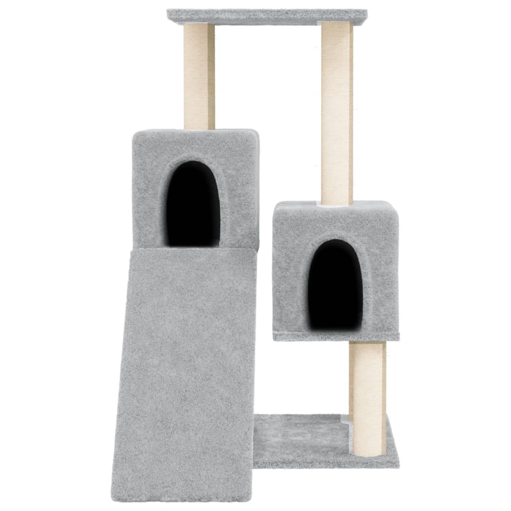 Cat furniture with sisal scratching posts 82 cm light gray