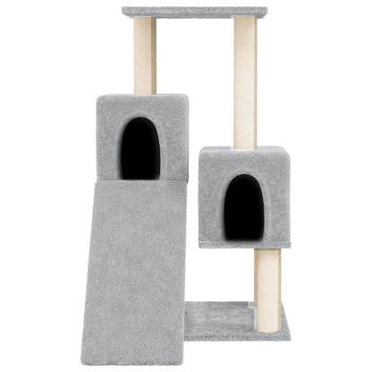 Cat furniture with sisal scratching posts 82 cm light gray