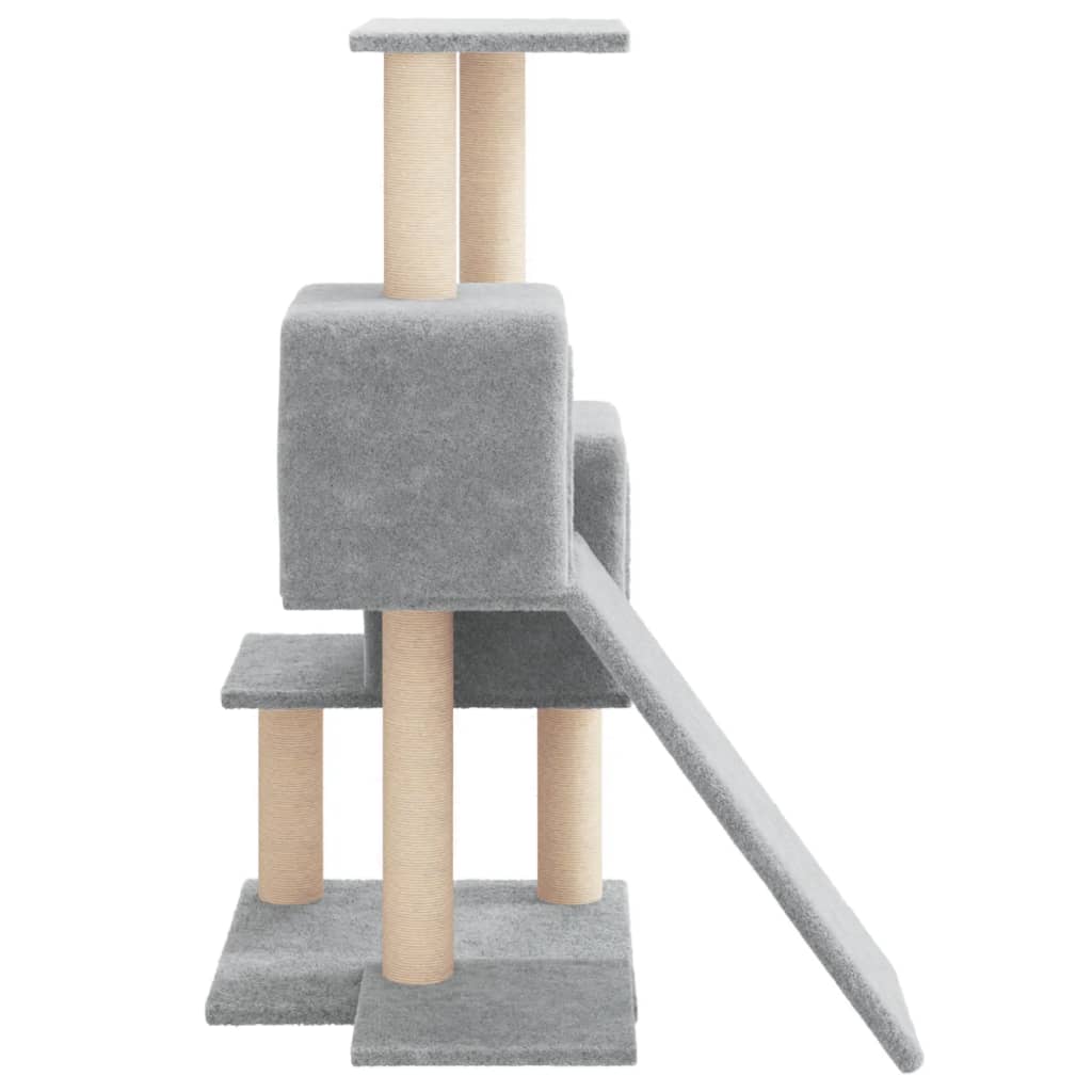 Cat furniture with sisal scratching posts 82 cm light gray