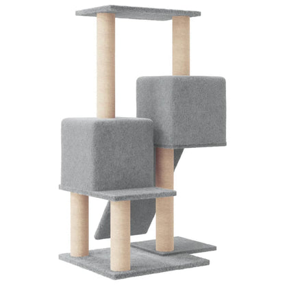 Cat furniture with sisal scratching posts 82 cm light gray