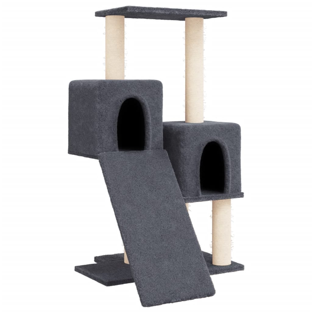 Cat furniture with sisal scratching posts 82 cm dark gray