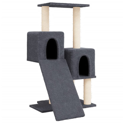 Cat furniture with sisal scratching posts 82 cm dark gray