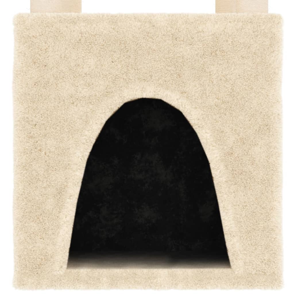 Cat furniture with sisal scratching posts 147 cm cream-colored