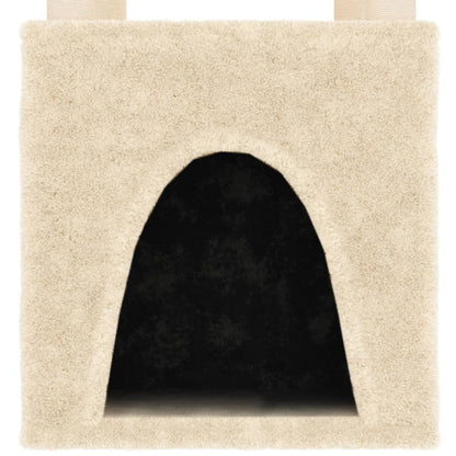 Cat furniture with sisal scratching posts 147 cm cream-colored