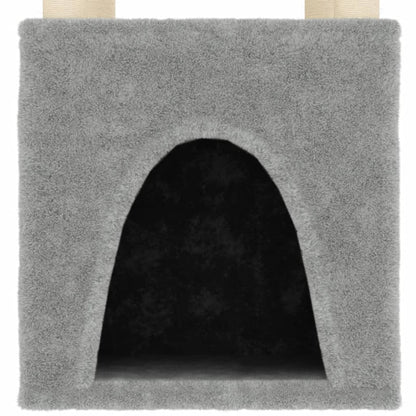 Cat furniture with sisal scratching posts 147 cm light gray