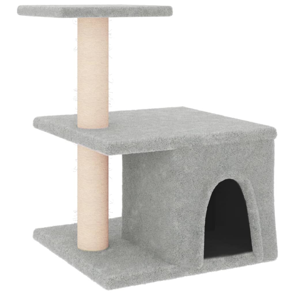 Cat furniture with sisal scratching posts 48 cm light gray