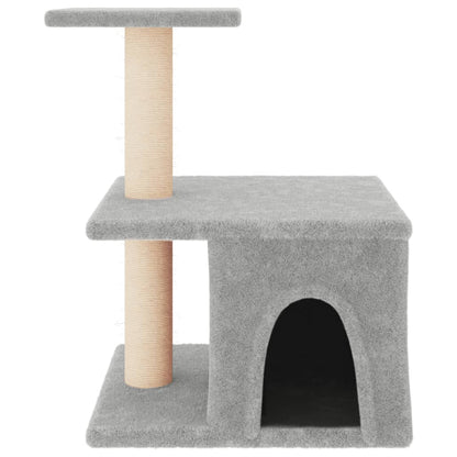 Cat furniture with sisal scratching posts 48 cm light gray