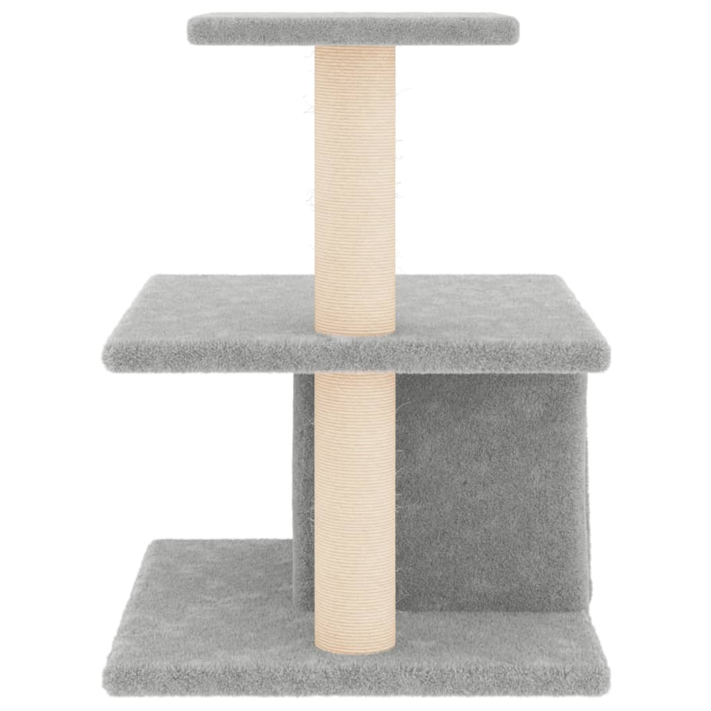 Cat furniture with sisal scratching posts 48 cm light gray