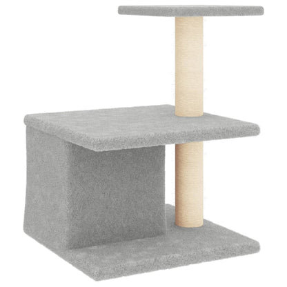 Cat furniture with sisal scratching posts 48 cm light gray