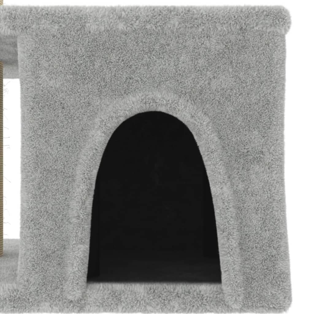Cat furniture with sisal scratching posts 48 cm light gray