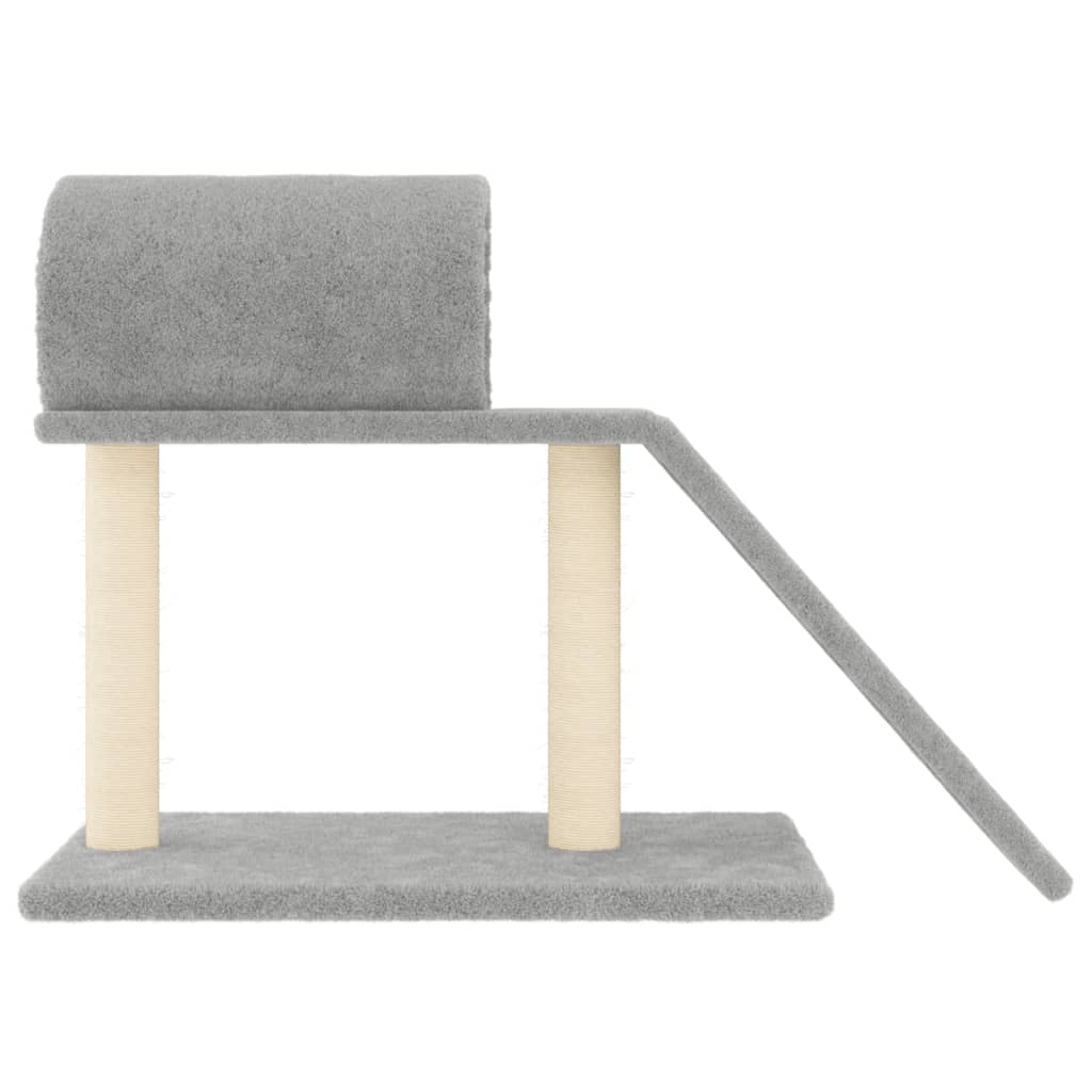 Cat furniture with tunnel and ladder 55.5 cm light gray