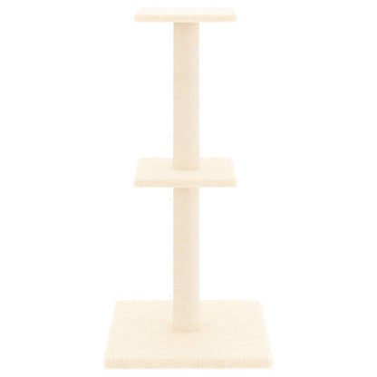 Cat furniture with sisal scratching posts 73 cm cream-colored