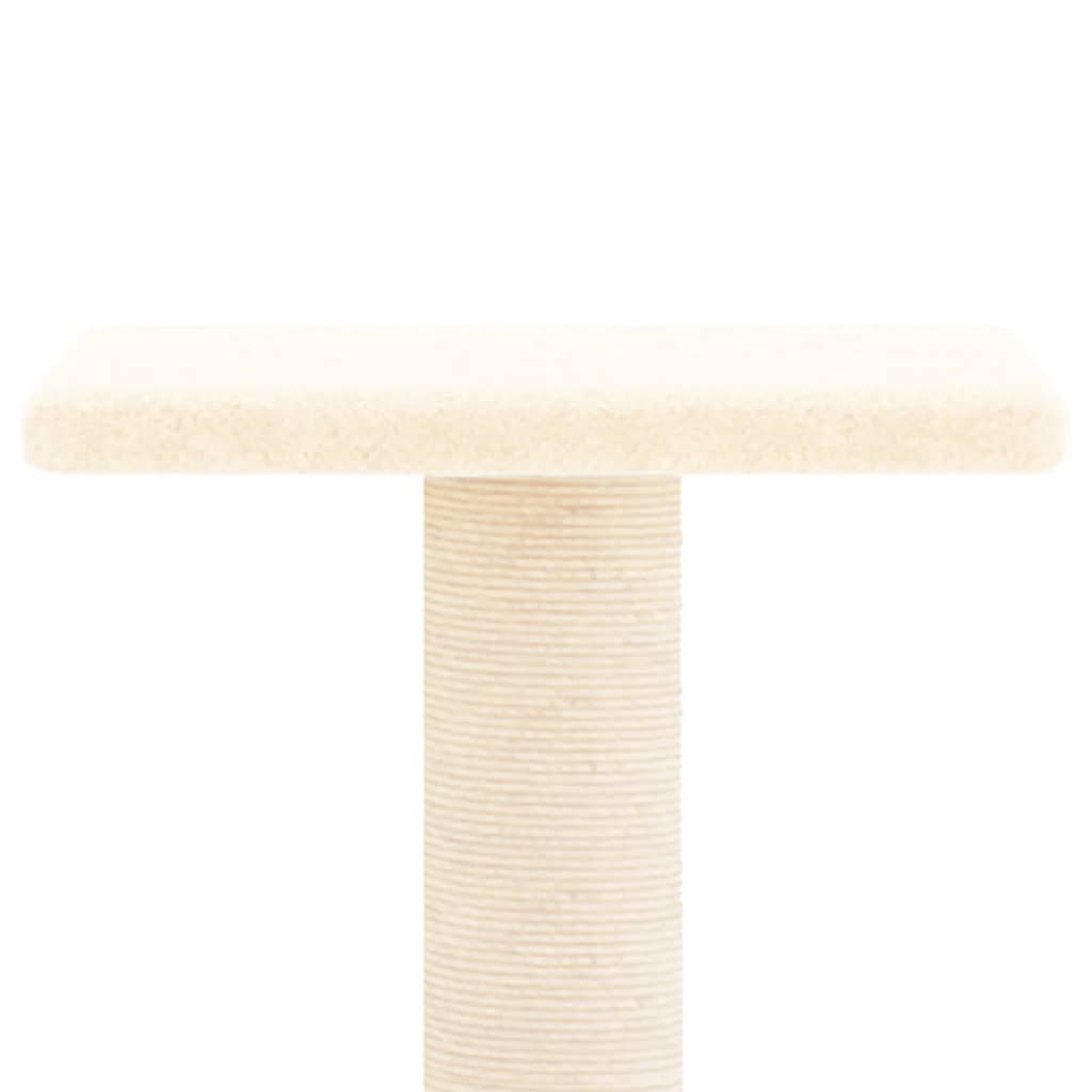 Cat furniture with sisal scratching posts 73 cm cream-colored