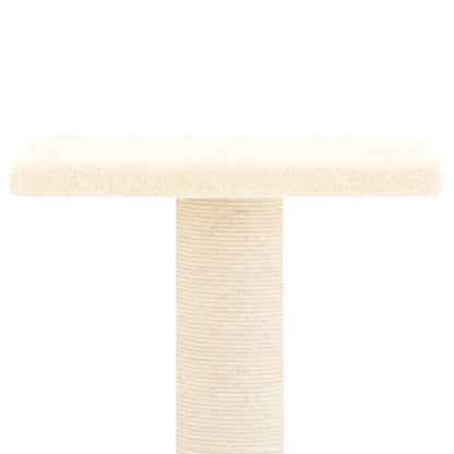 Cat furniture with sisal scratching posts 73 cm cream-colored