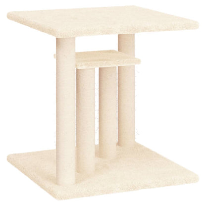 Scratching post with platforms 50 cm cream-colored