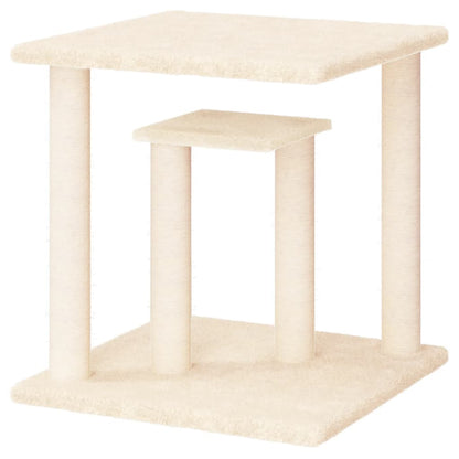 Scratching post with platforms 50 cm cream-colored