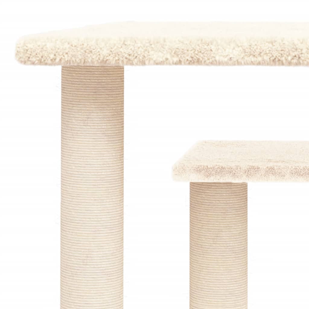 Scratching post with platforms 50 cm cream-colored