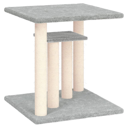 Scratching post with platforms 50 cm light gray