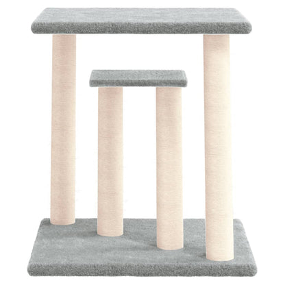 Scratching post with platforms 50 cm light gray