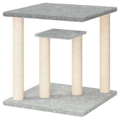 Scratching post with platforms 50 cm light gray