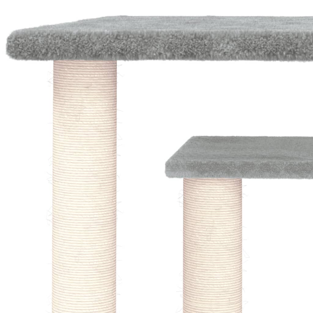 Scratching post with platforms 50 cm light gray