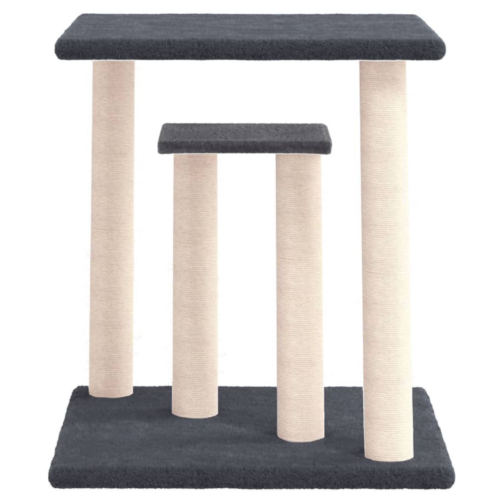 Scratching post with platforms 50 cm dark gray