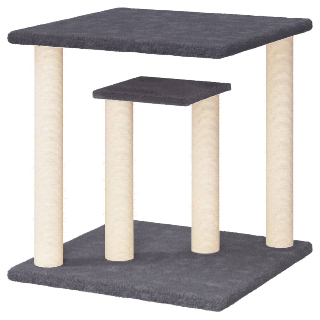 Scratching post with platforms 50 cm dark gray
