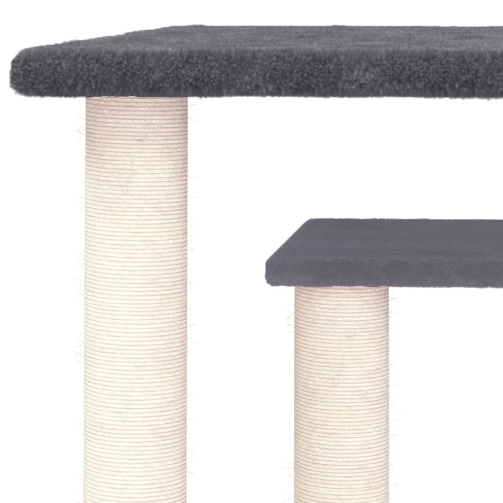 Scratching post with platforms 50 cm dark gray