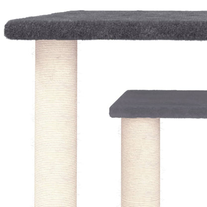 Scratching post with platforms 50 cm dark gray