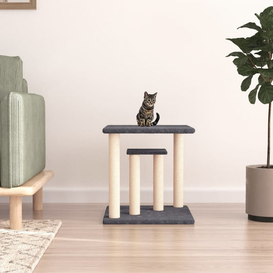 Scratching post with platforms 50 cm dark gray
