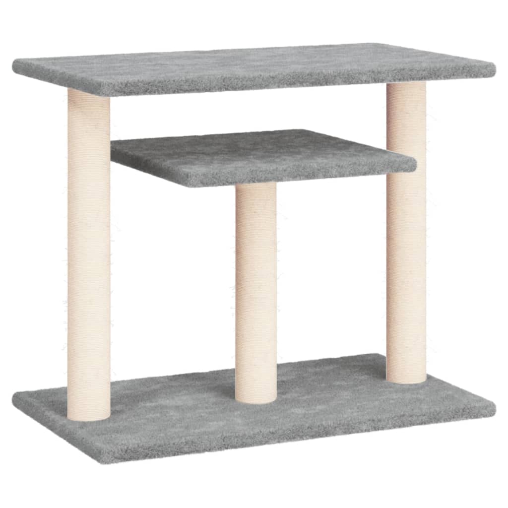 Scratching post with platforms 62.5 cm light gray
