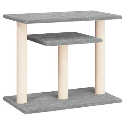 Scratching post with platforms 62.5 cm light gray