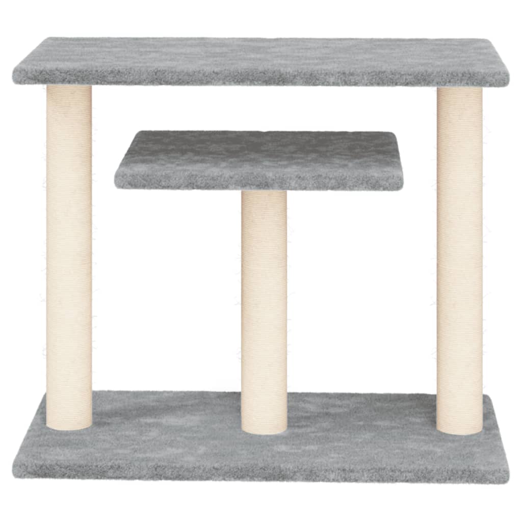 Scratching post with platforms 62.5 cm light gray