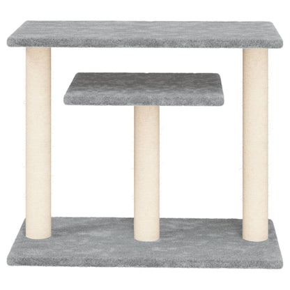 Scratching post with platforms 62.5 cm light gray