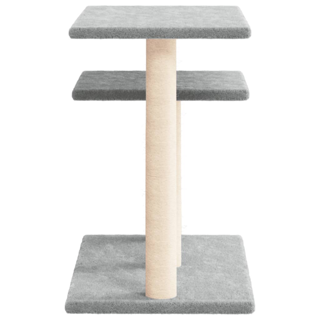 Scratching post with platforms 62.5 cm light gray