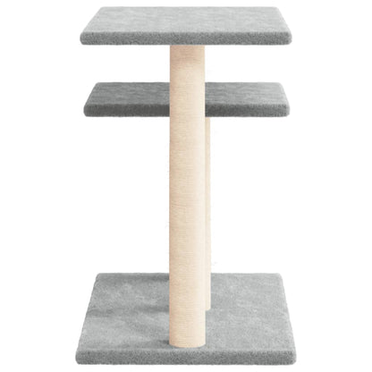 Scratching post with platforms 62.5 cm light gray