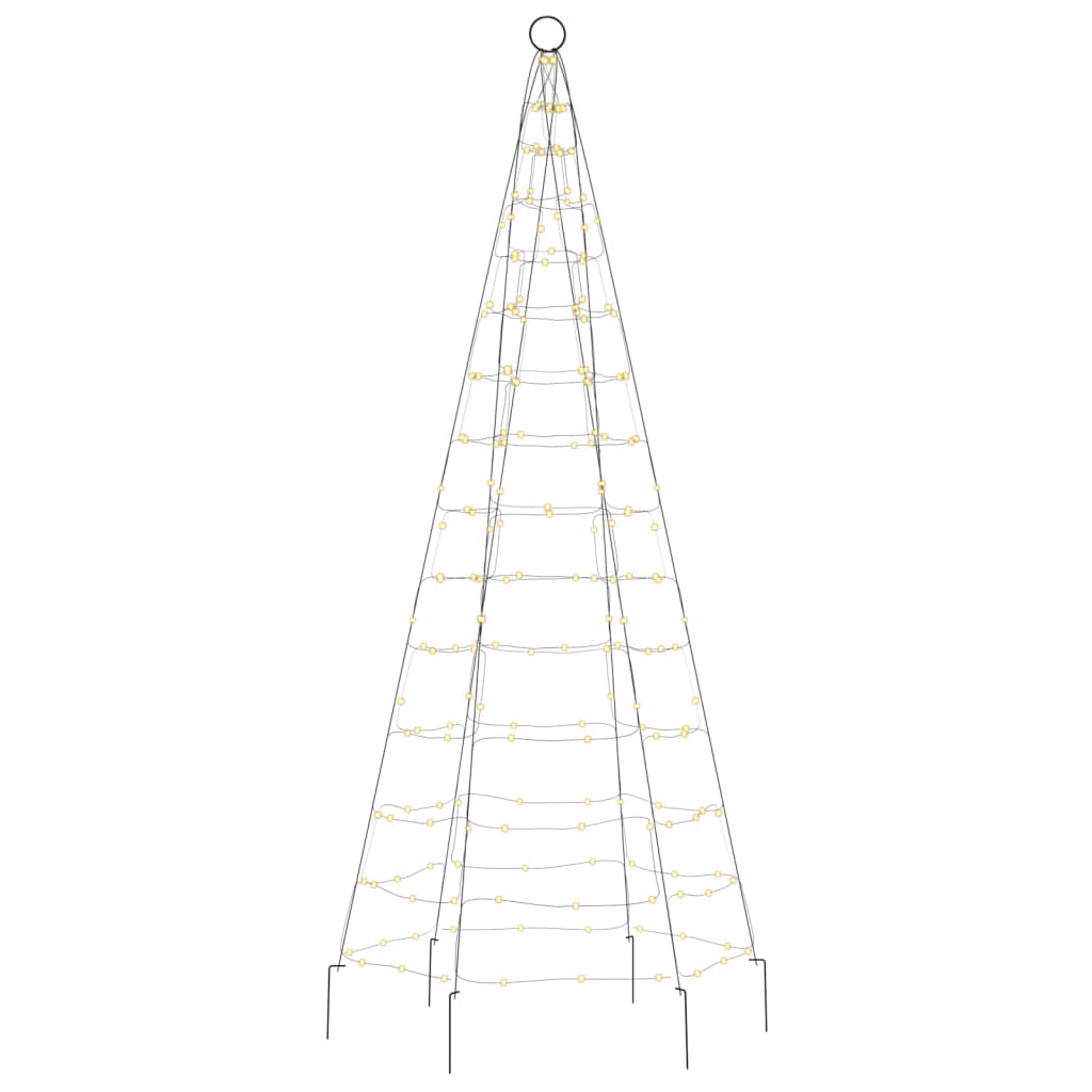 Light cone on flagpole 180 cm 200 LEDs warm white